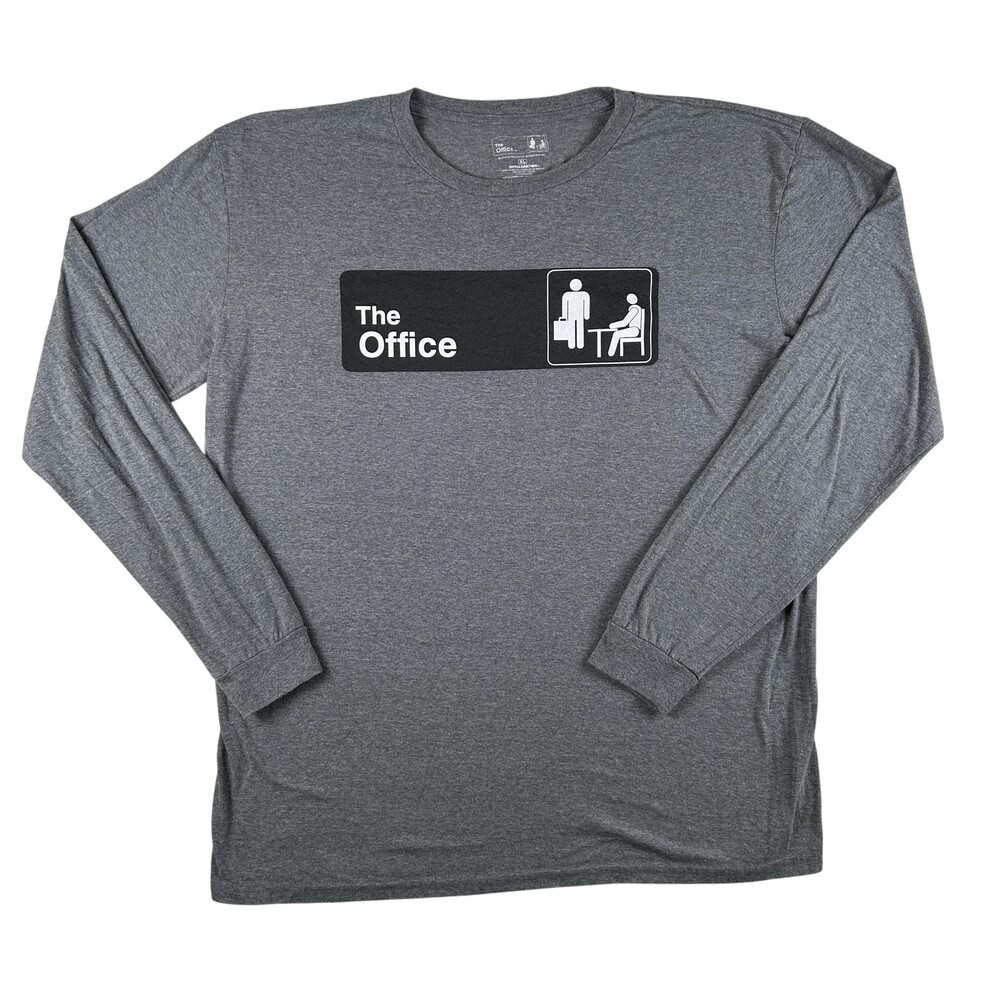 The Office Shirt Mens XL Gray Long Sleeve Ripple Junction Graphic Logo Tee